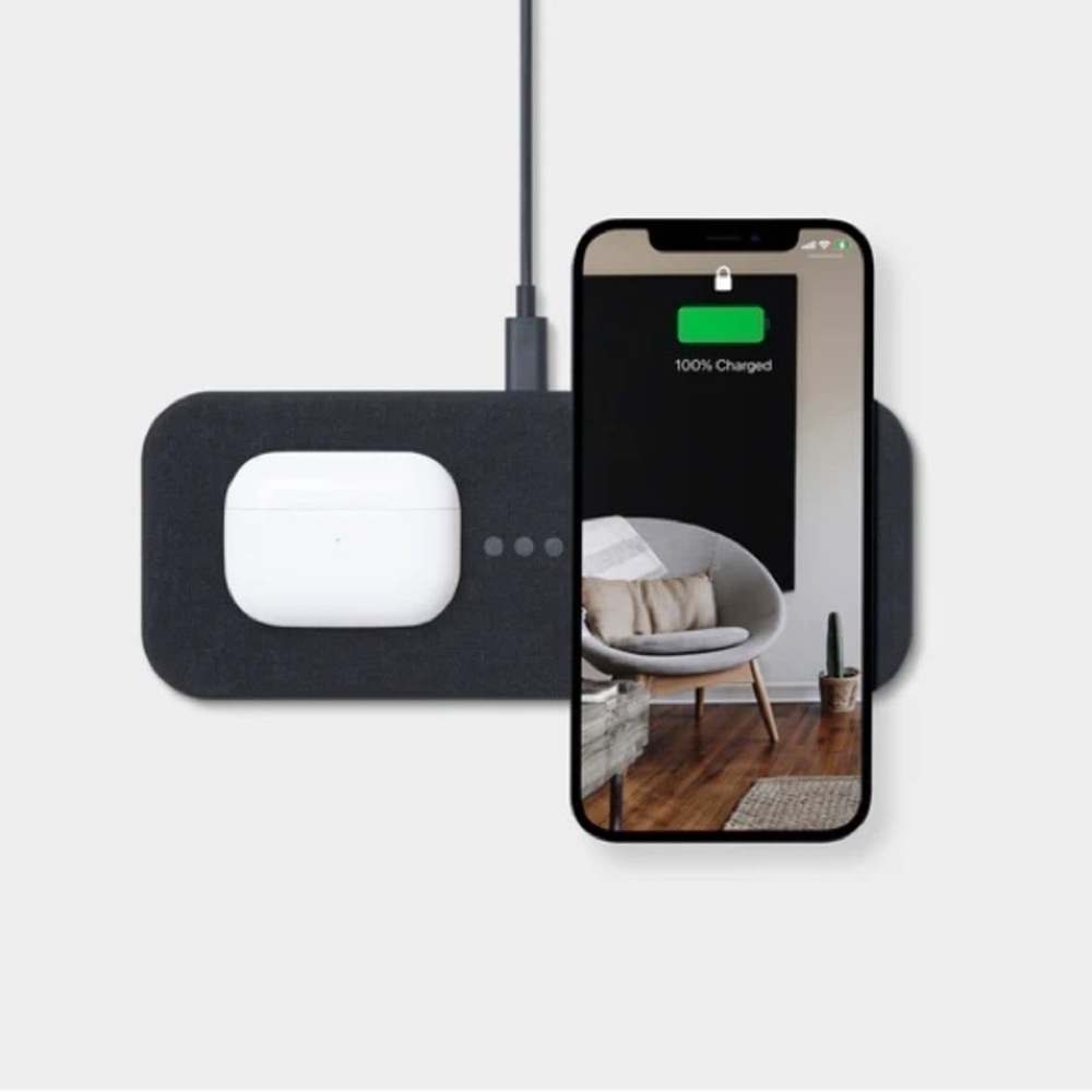 Courant | CATCH:2 Essentials Dual Device Charging Pad, Charcoal